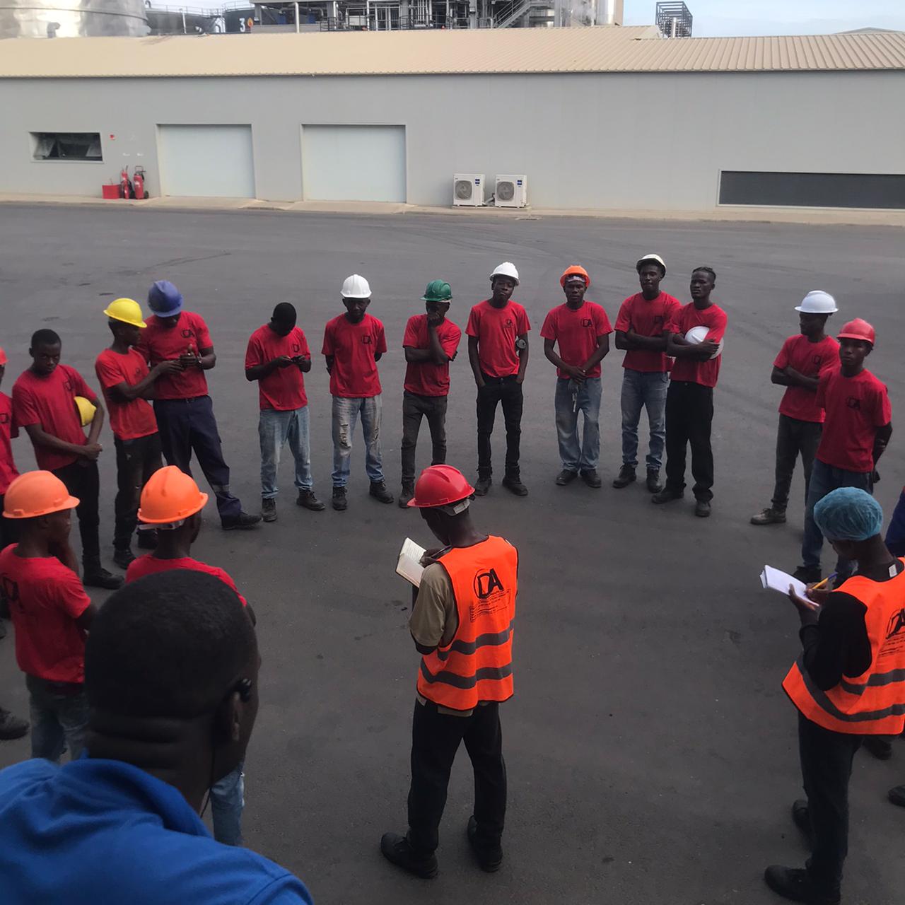 Orientação da equipa no local de trabalho